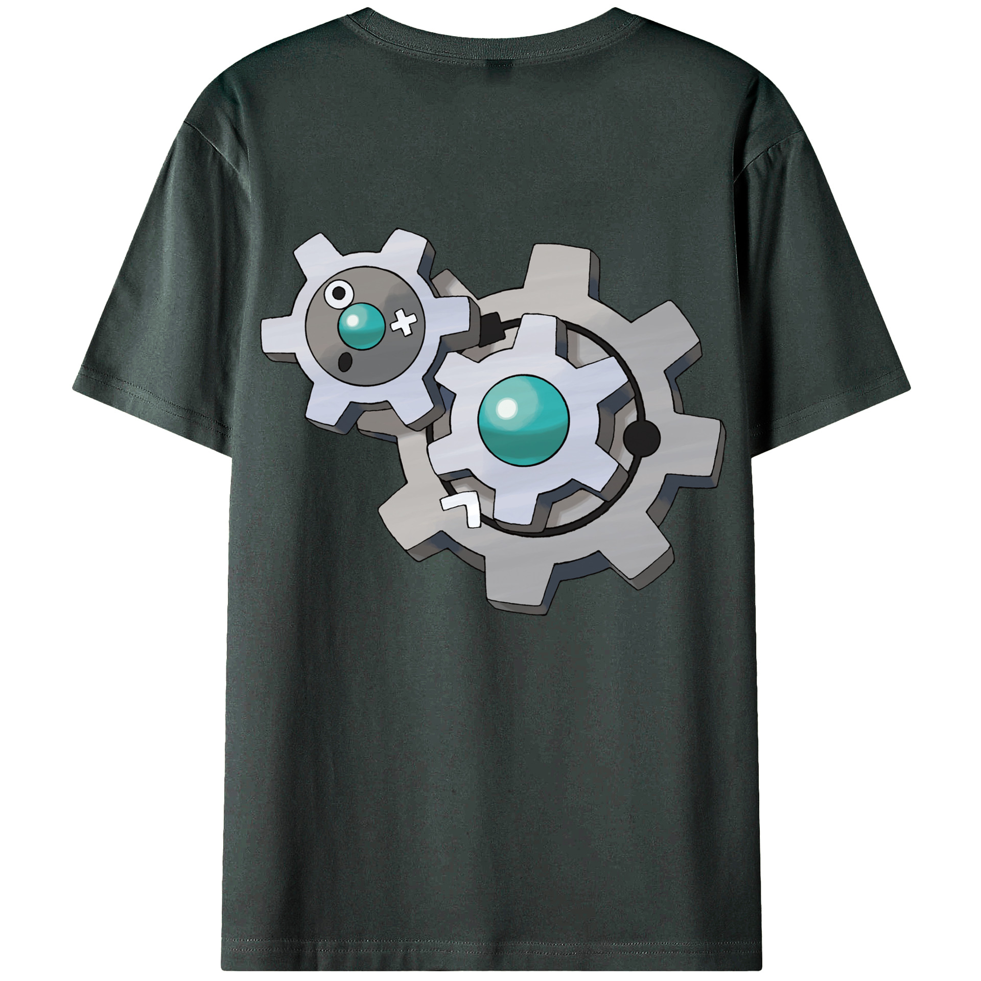 （画像用） ポケットモンスター Pokémon 綿100％ メンズ半袖Tシャツ（バックプリント） 通気性